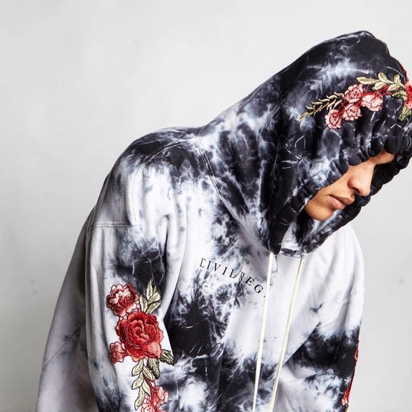 civil regime Shirts Civil Regime Original Marble Roses Hoodie Medium Poshmark